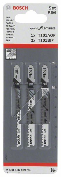 Bosch Stichsägeblatt-Set Special for Laminate, T-Schaft