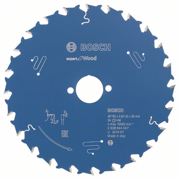 Bosch Professional Expert for Wood Kreissägeblatt 190x30x2.6 mm 24 Zähne Holz