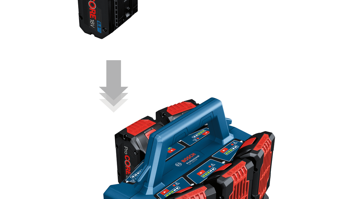 Bosch Professional GAL 18V6-80 Ladegerät mit 8.0 A Ladestrom im Karton