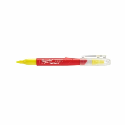 Milwaukee INKZALL Leuchtmarker mit Heavy Duty Spitze in gelb / bunt