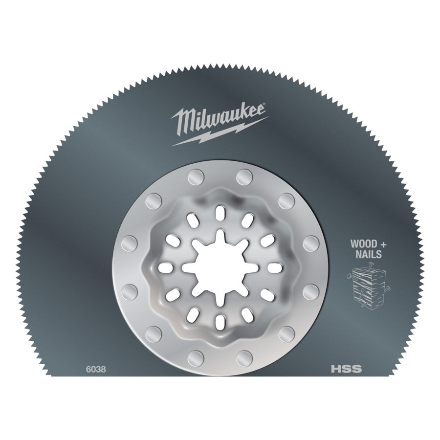 Milwaukee Multitool Starlock Segmentsägeblatt Multimaterial wie Holz mit Nägel 85x20mm