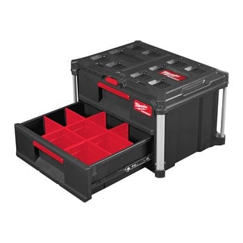 Milwaukee® Packout Koffer mit 2 Schubladen 11 kg Belastbarkeit