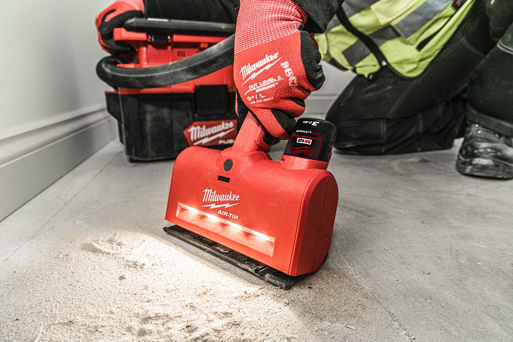 Milwaukee M12 AUN-0 Air-Tip Akku-Bodendüse ohne Akku/Lader im Karton (4932479461)