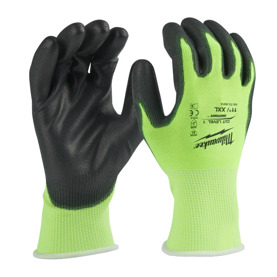 Milwaukee Schnittschutzhandschuhe Klasse 1 Hi-Vis Größe S/M/L/XL/XXL