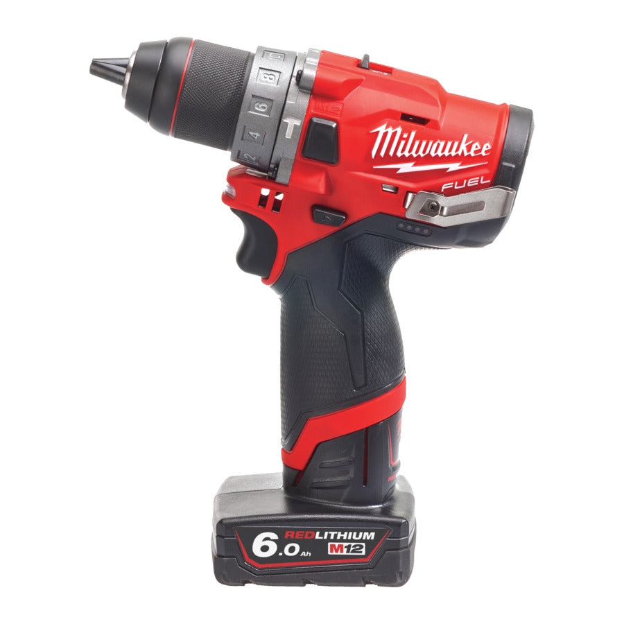 Milwaukee M12 FPD-602X FUEL Akku-Schlagbohrschrauber 44 Nm 2x M12B6 und Lader in HD-Box