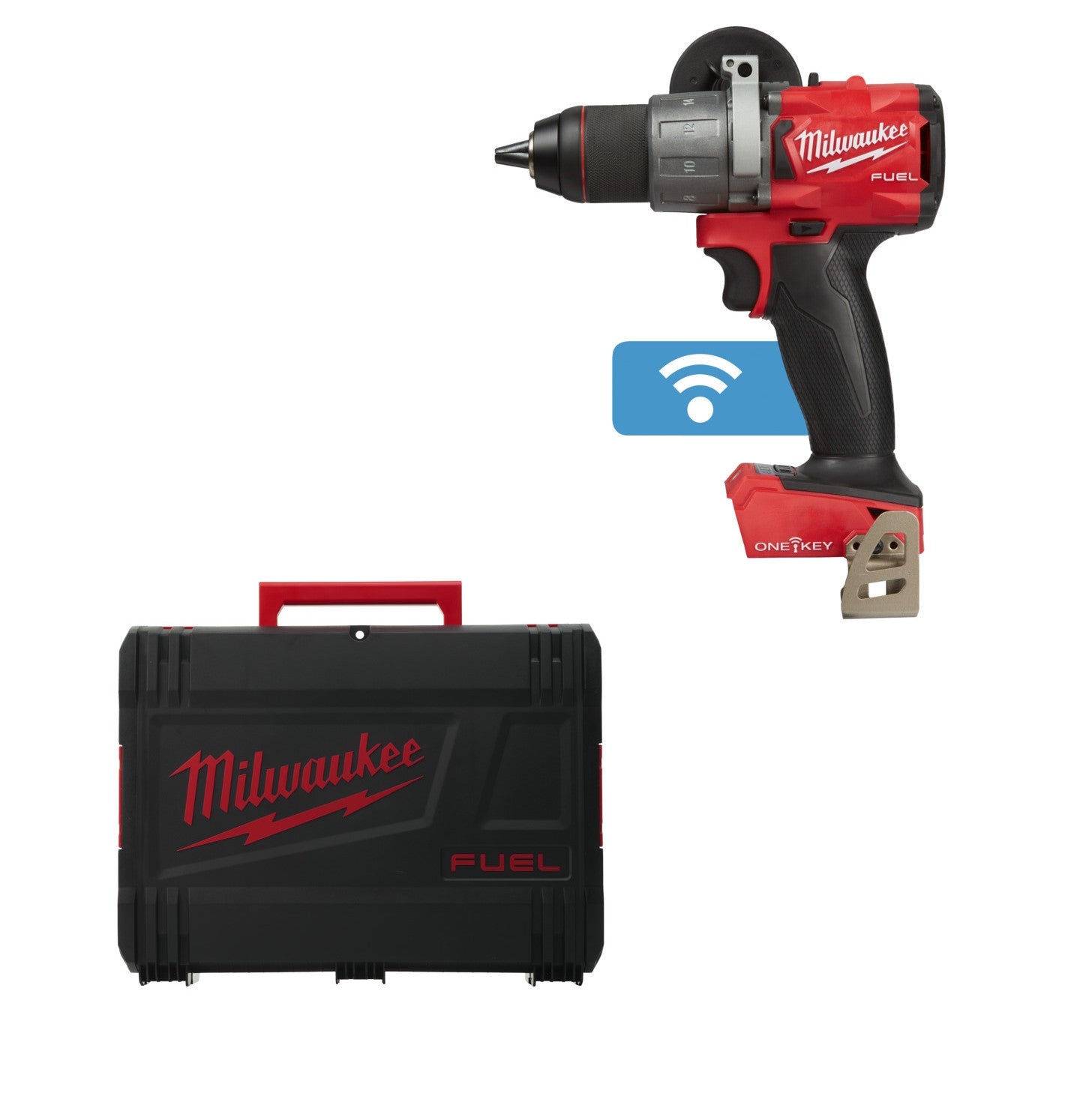 Milwaukee M18 ONEDD2-0X FUEL Akku-Bohrschrauber ohne Akku/Lader in HD-Box