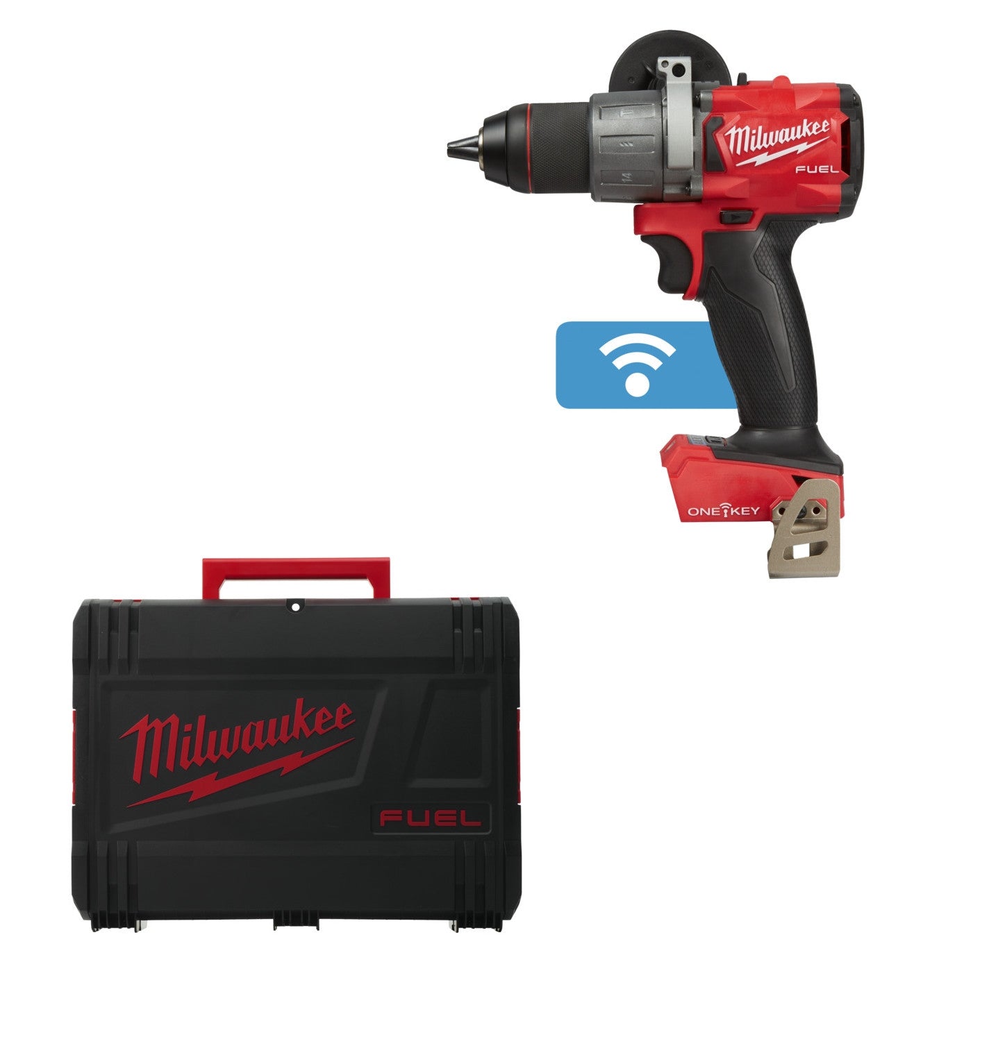 Milwaukee M18 ONEPD2-0X FUEL Akku-Schlagbohrschrauber 135 Nm ohne Akku/Lader in HD-Box