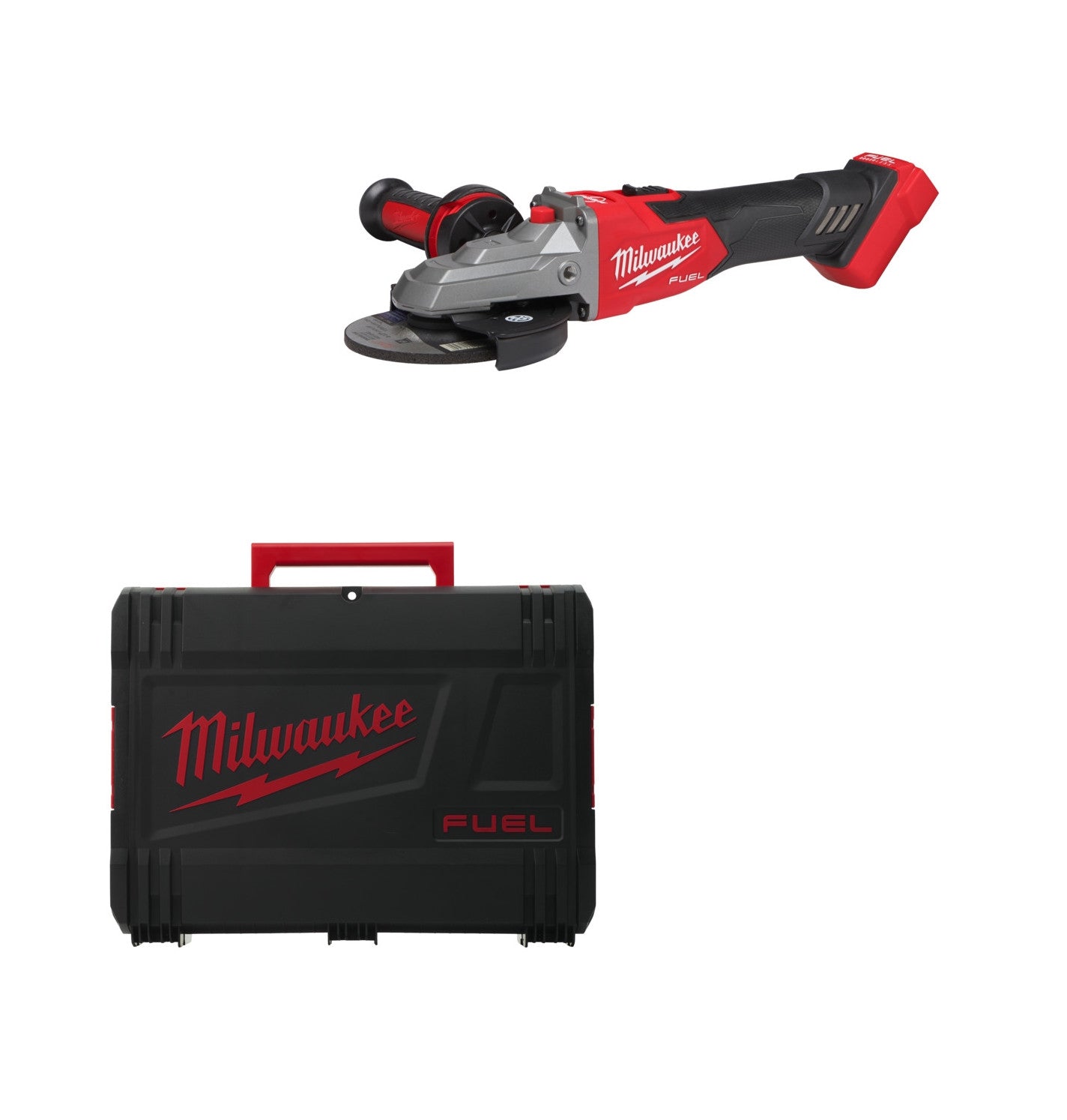 Milwaukee M18 FSAGF125XB-0X FUEL Akku-Flachkopfwinkelschleifer mit Bremse ohne Akku/Lader