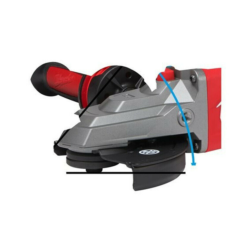 Milwaukee M18 FSAGF125XB-0X FUEL Akku-Flachkopfwinkelschleifer mit Bremse ohne Akku/Lader