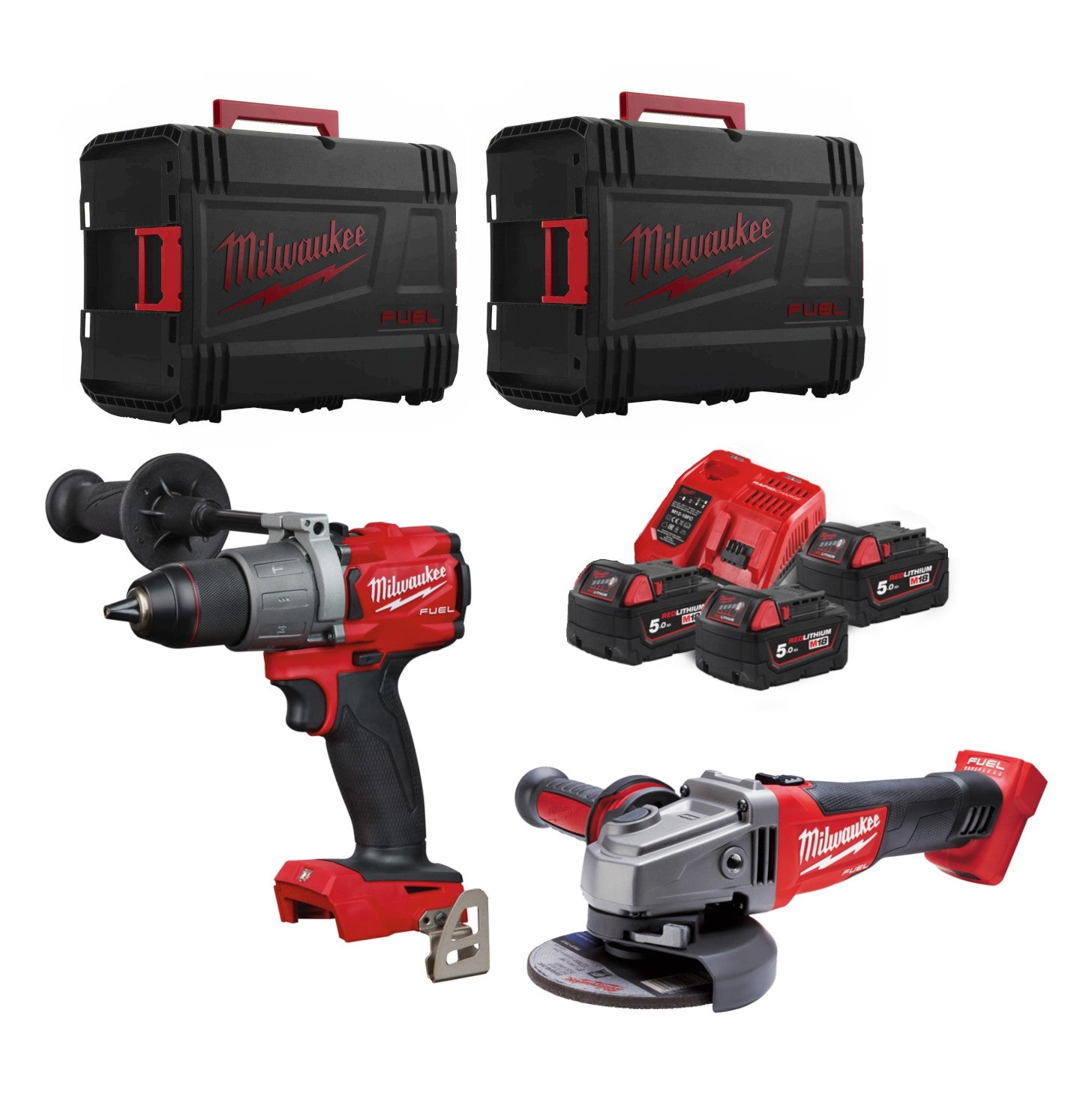 Milwaukee M18 FPP2B2-503X Set M18 FPD2 + M18 CAG125X-0