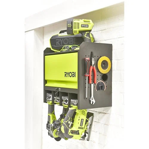 RYOBI RHWS-01 Wand-Werkzeugschrank Wandablage inkl. Schlüssel 150 kg Belastbarkeit