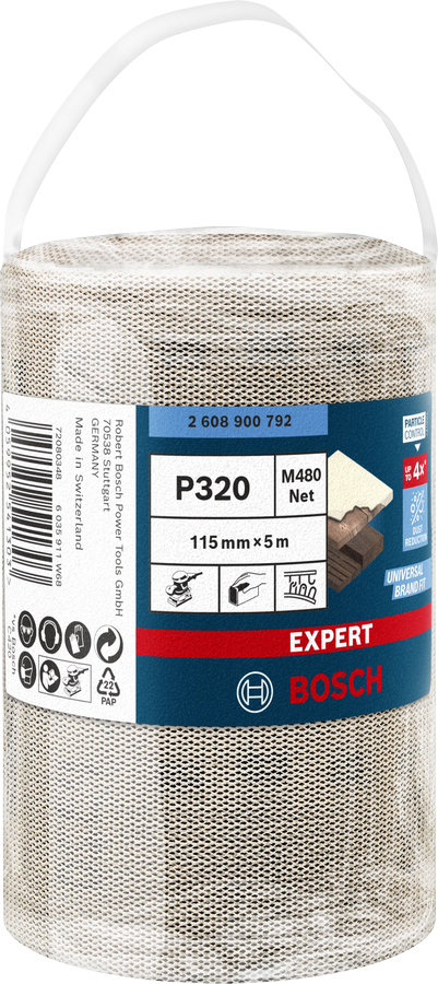 Bosch Expert Schleifnetzrolle M480 115x5000mm P320 2608900792