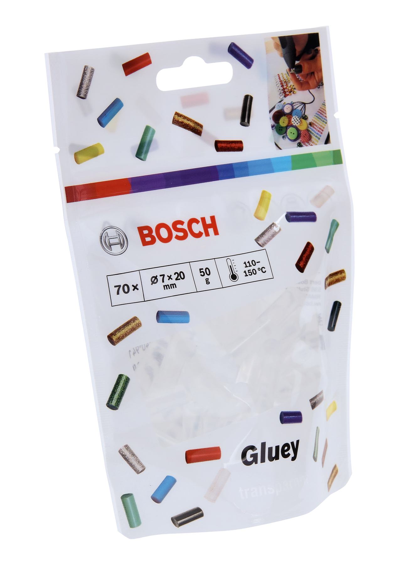Bosch Gluey Klebesticks 7x20 mm 70 Stk. transparent