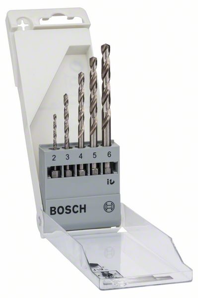 Bosch HSS-G Metallbohrer-Set DIN 338 in Kassette 5 tlg. (2608595517)