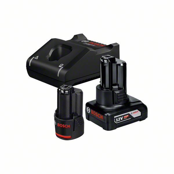 Bosch Professional 12 V Akku Starter Set 1x 12V 2.0 Ah / 1x 12V 4.0 Ah Akku + GAL 12V-40