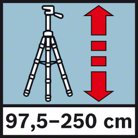 Bosch Professional BT 250 Baustativ 1/4" ausziehbar (0601096A00)