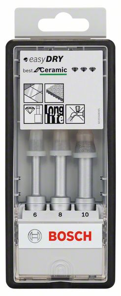 Bosch Professional Robust Line Diamanttrockenbohrer Set EasyDry Best for Ceramic 3 tlg. (2608587145)