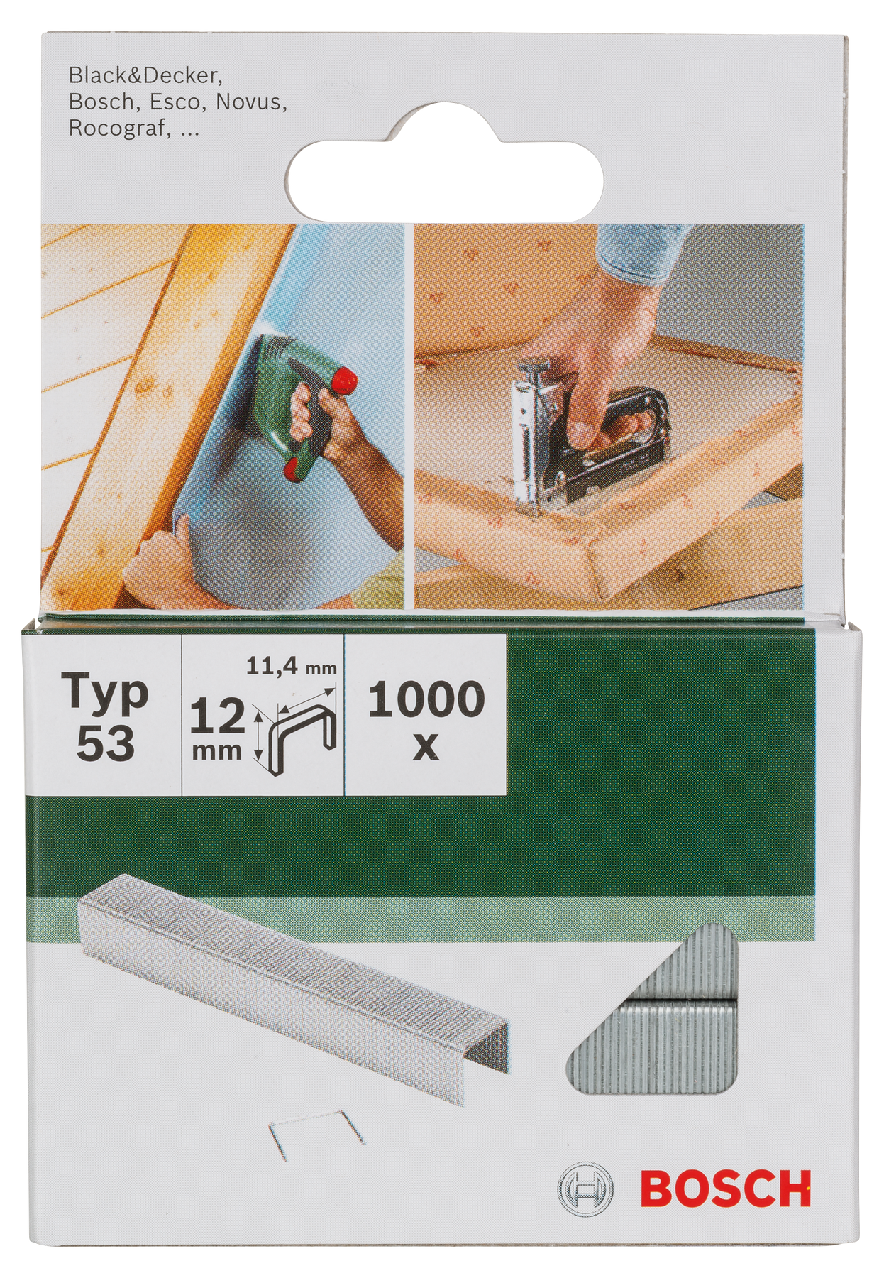 Bosch Tackerklammern Typ 53, Breite 11,4 mm 12 mm 2609255822