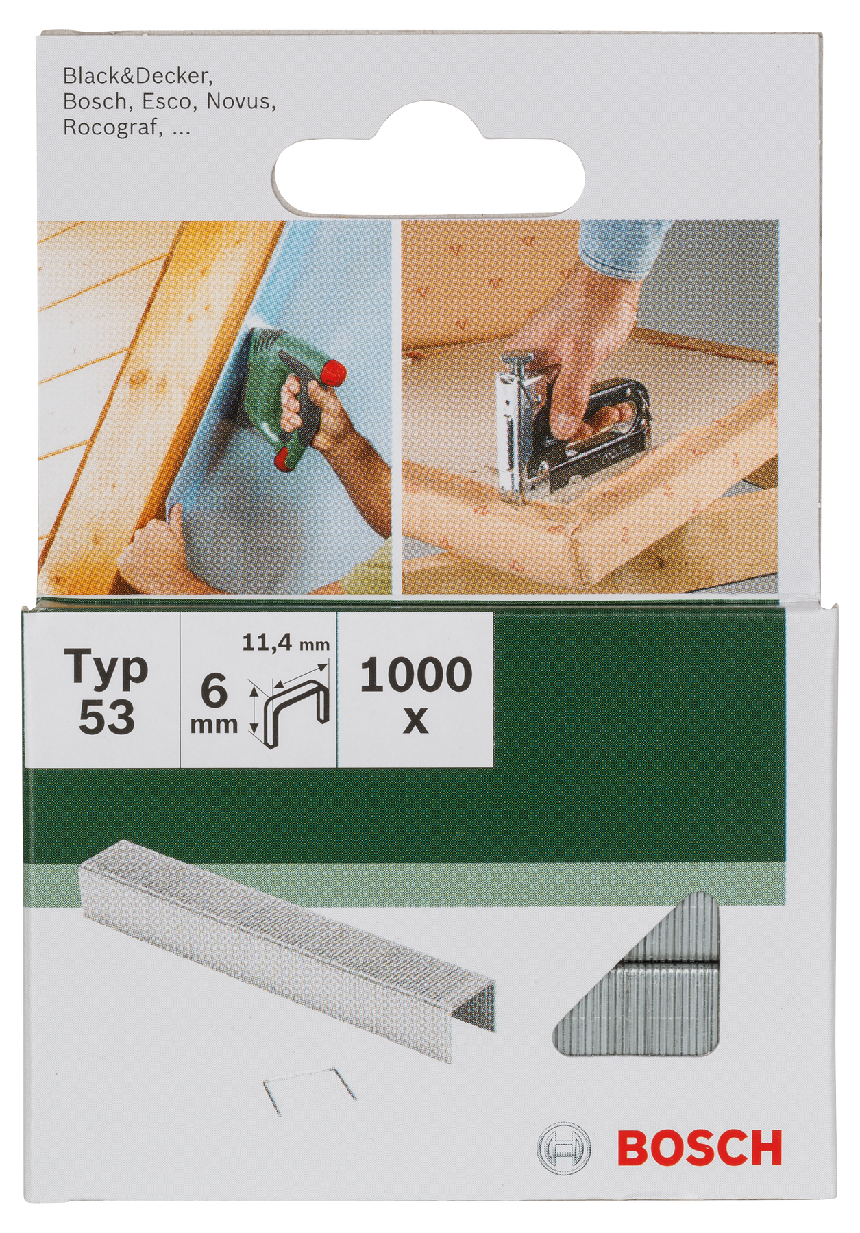 Bosch Tacker Klammern Typ 53, Breite 11,4 mm 6 mm 2609255819