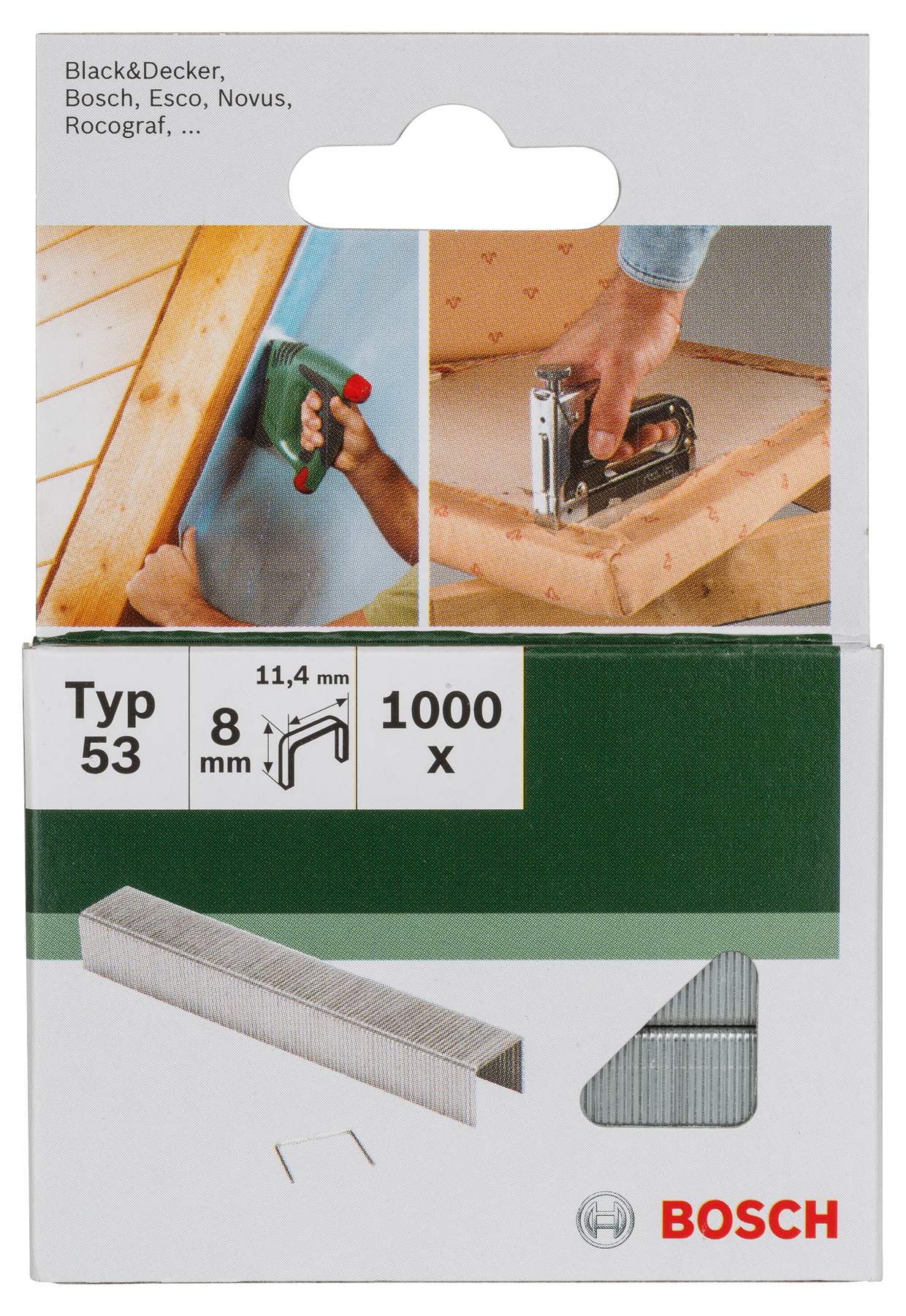 Bosch Tacker Klammern Typ 53, Breite 11,4 mm 8 mm 2609255820