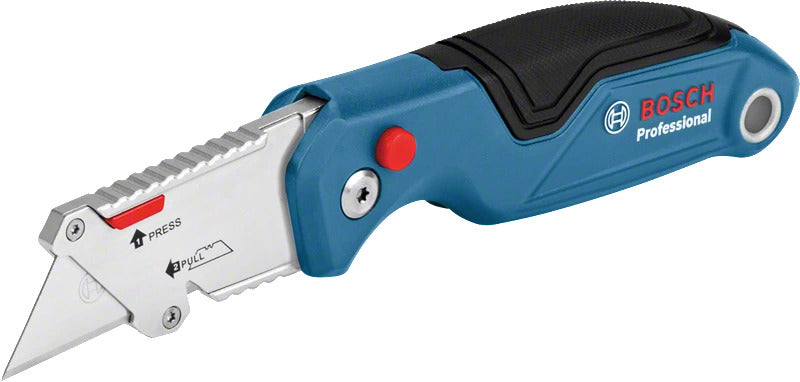 Bosch Universal-Klappmesser mit Klingenfach inkl. 3x Ersatzklingen (1600A016BL)