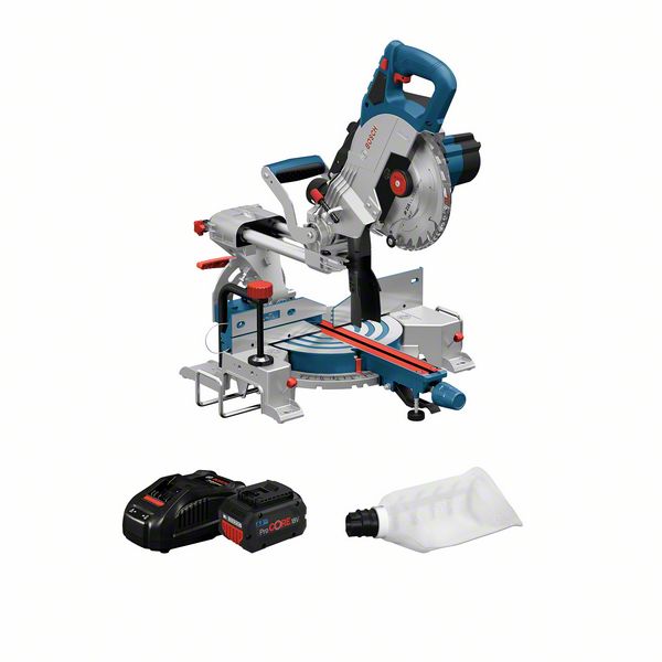 Bosch Professional GCM 18V-216 Akku-Kapp- und Gehrungssäge BITURBO 2 x 8.0 Ah ProCore