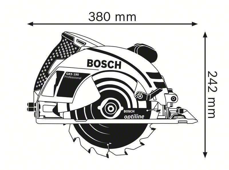 Bosch Professional GKS 190 Handkreissäge 1400 W 70 mm Schnitttiefe im Karton