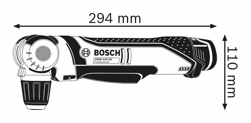 Bosch Professional GWB 10.8 V-LI Akku-Winkelbohrmaschine ohne Akku/Lader