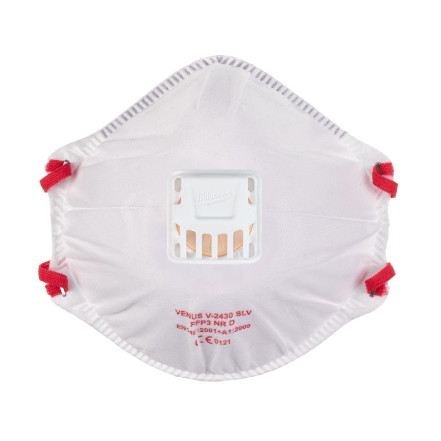 Milwaukee FFP3 Einweg-Atemschutzmaske Staubmaske mit Ventil 10 Stk.(4932471906)
