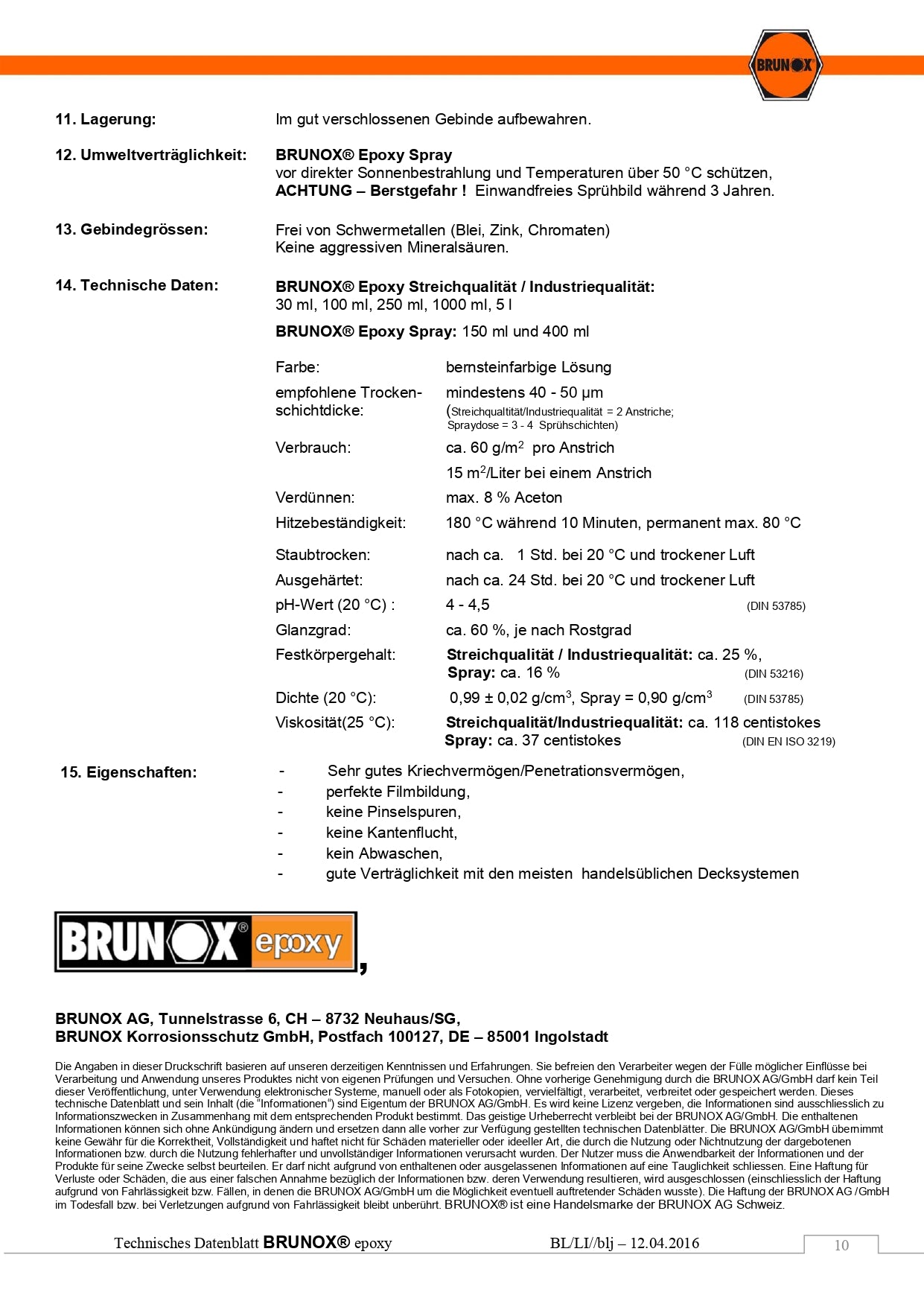 BRUNOX Epoxy Dose 250 ml Patentierter Roststopp & Grundierer in Einem