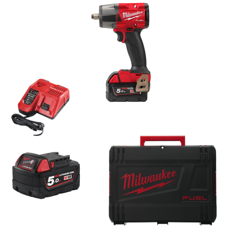 Milwaukee M18 FMTIW2F12-502X FUEL Akku-Schlagschrauber 1/2" vierkant mit Sprengring