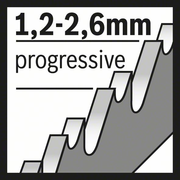 Bosch Pro Stichsägeblatt T 123 X Progressor for Metal für schnelle Schnitte in Metallblech 5 Stück