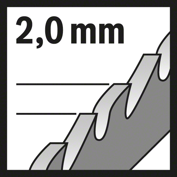 Zahnteilung 2 mm